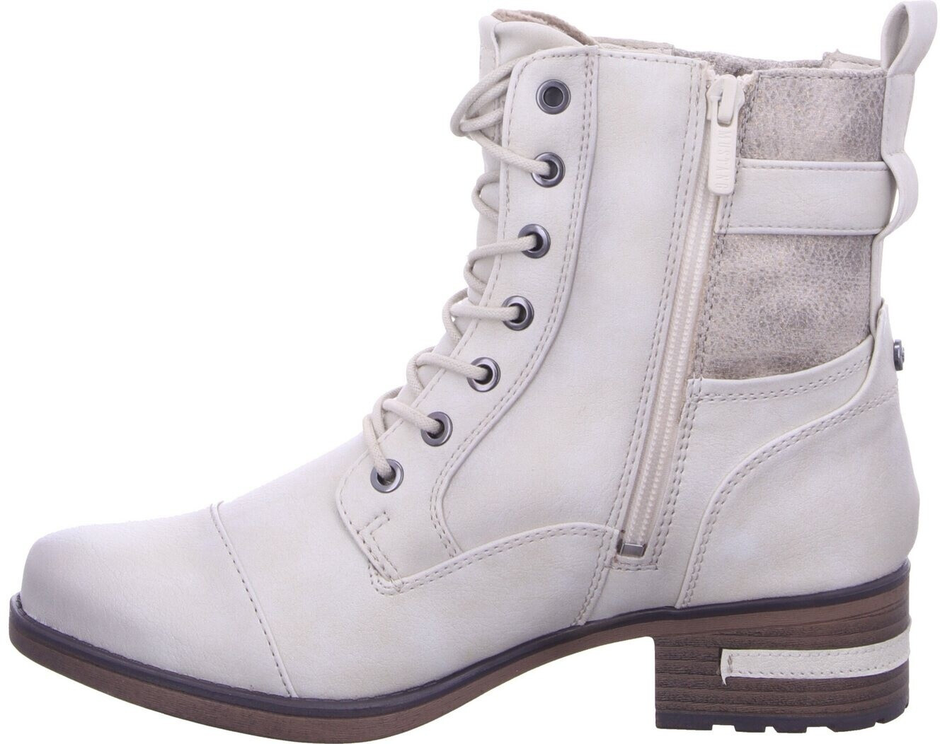 MUSTANG Lace-up with inner zipper beige