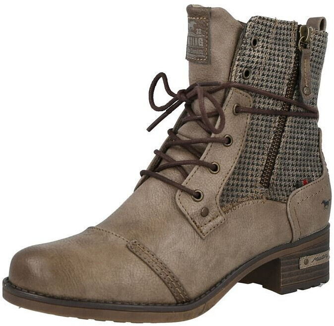 MUSTANG Boots Hound's-Tooth Heels 1229-510-318 taupe