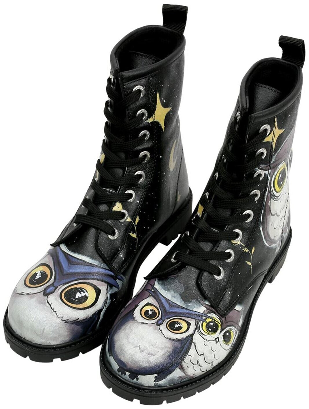 DOGO Owls Family Lace-up black