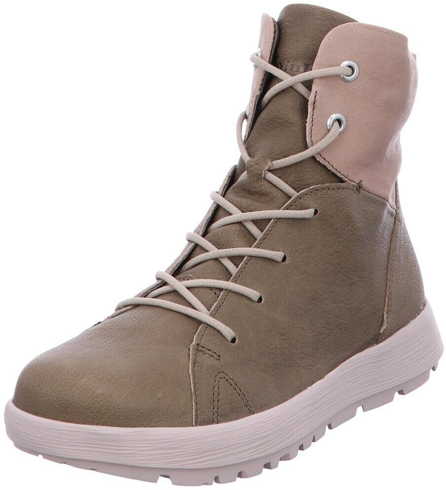 Think Comoda lace-up with wool beige green