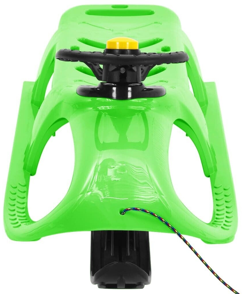vidaXL Sleigh with Steering Wheel green 102,5 x 40 x 23 (93726)