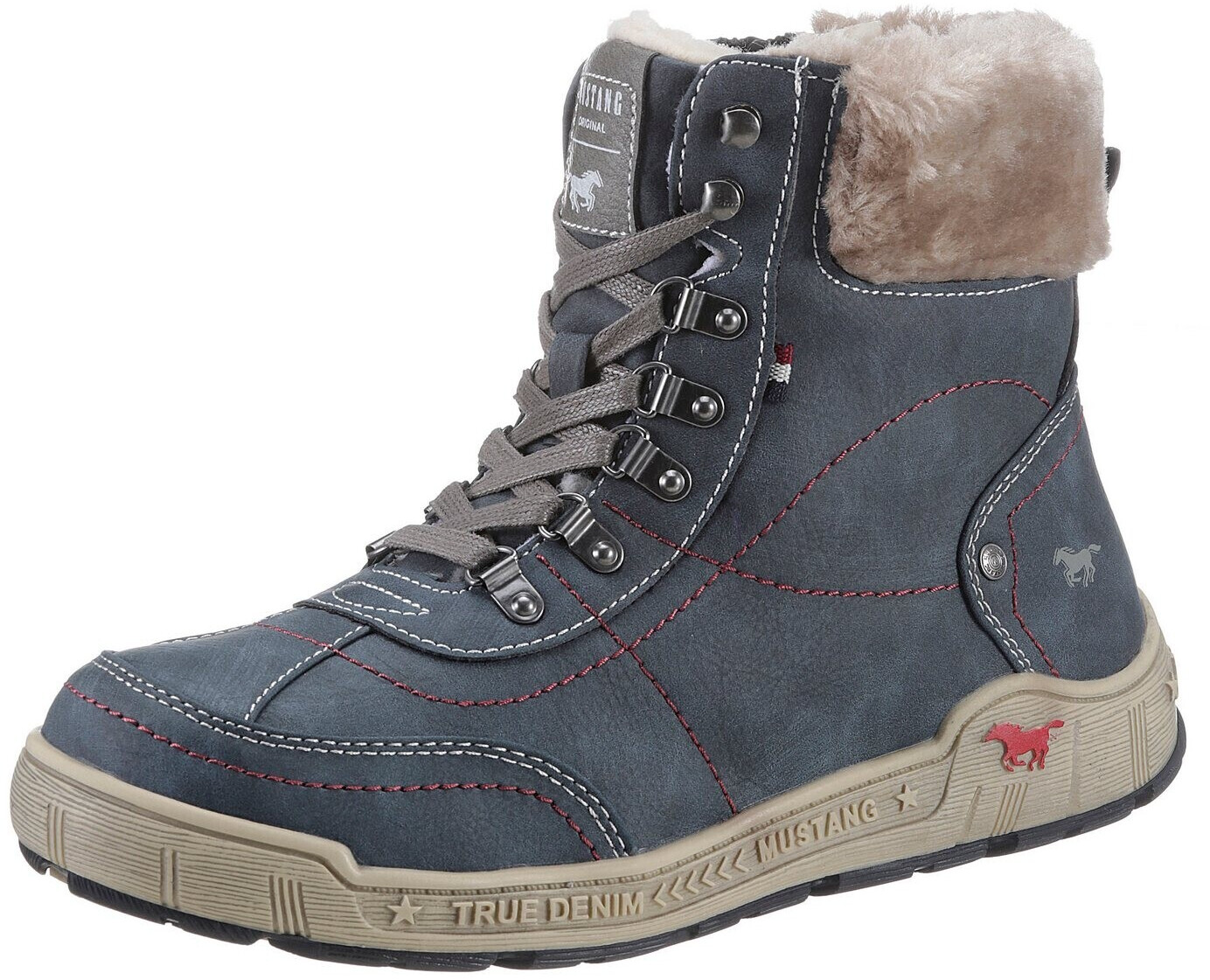 MUSTANG with faux fur collar width G blue