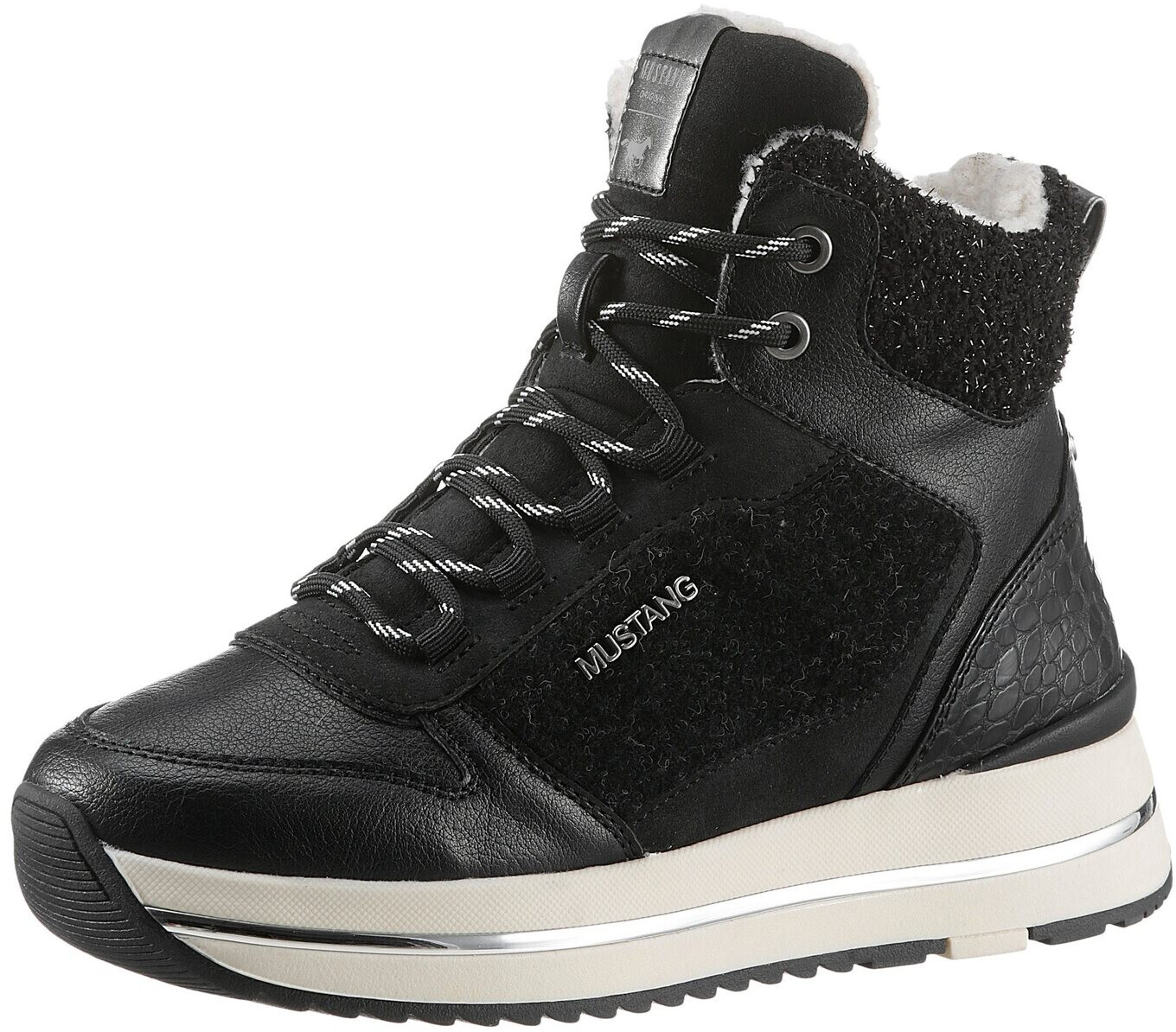 MUSTANG Winter with crocodile-look trim black