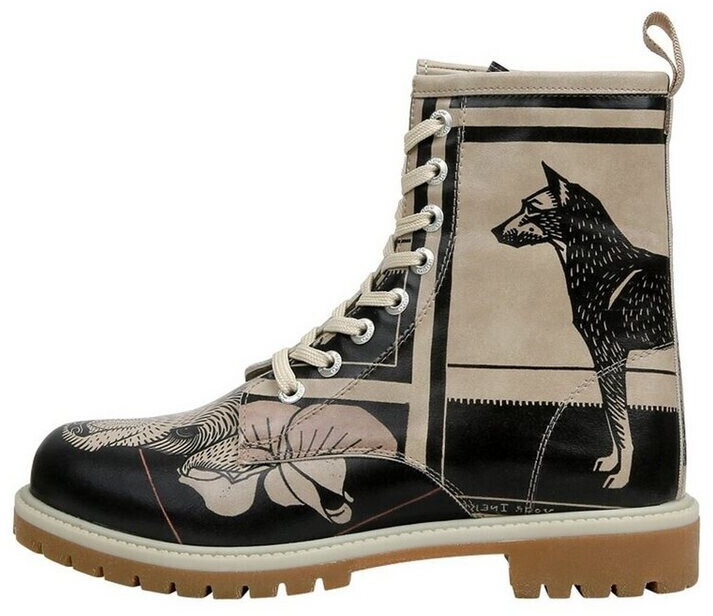 DOGO Lace-up Vegan beige black