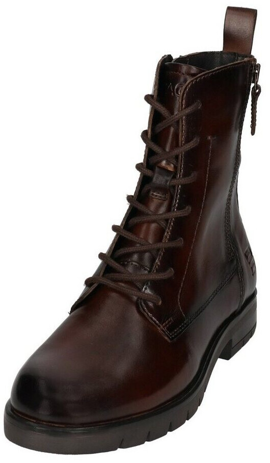 Bagatt Lace-up with decorative zipper outside dark brown