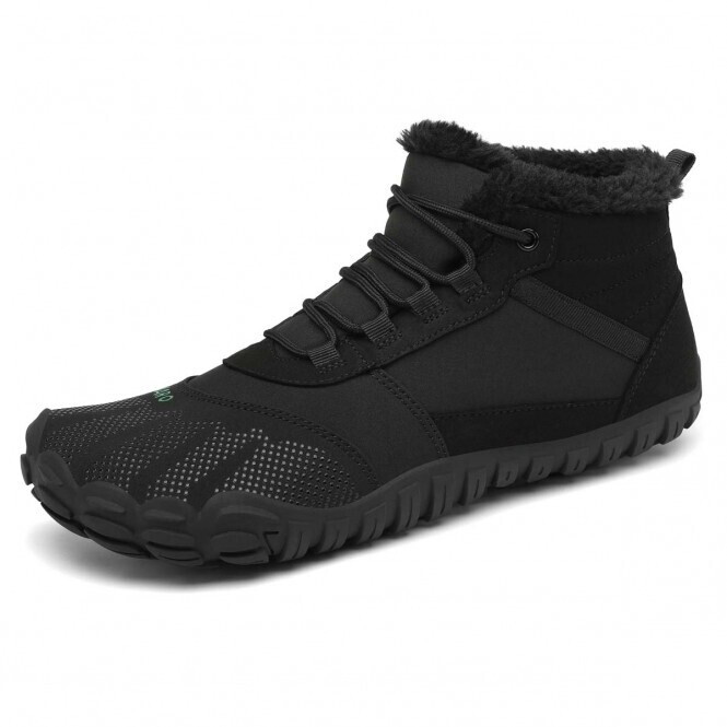 Saguaro Barefoot Shoes Winter lined waterproof non-slip black