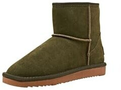 Esprit Suede with Faux Fur Lining khaki green