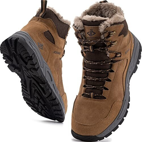 Jackshibo Winter with warm lining waterproof slip-resistant brown 39-