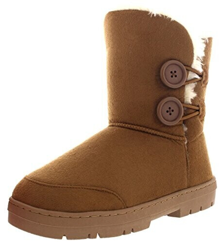 Holly Twin Button Fur Snow Rain Winter Fur light tan AEA0269