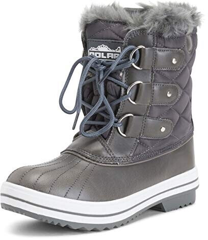 Holly Women's Snow Nylon Short Snow Fur Rain Waterproof grey
