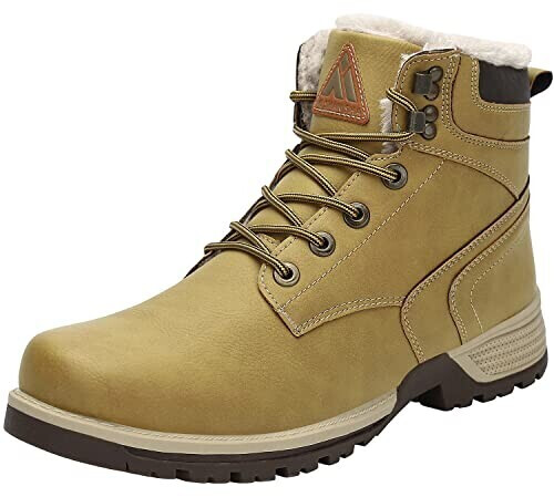 Mishansha Waterproof insulated winter warm hiking shoes slip-resistant outdoor snow amber