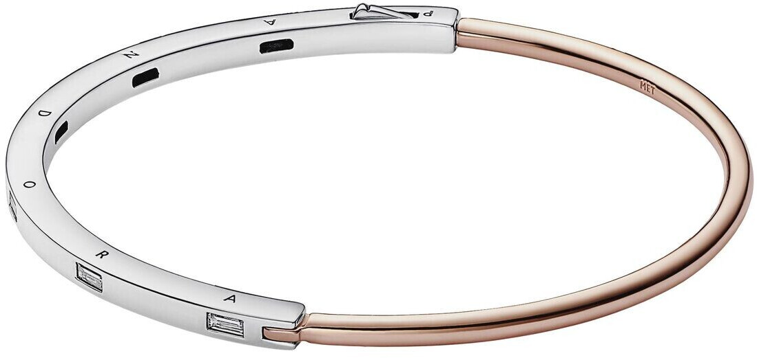 Pandora Signature Two-tone I-D Pavé Bangle (582740C01)