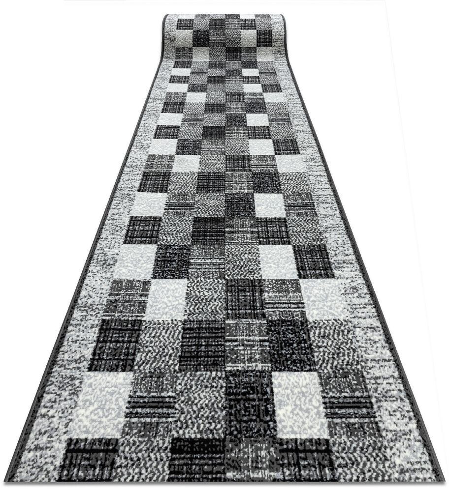 BestenTeppicheDe Runner BCF RAFIA gray 100 cm Gray 100x500 cm