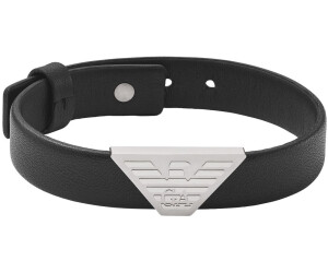 Buy Emporio Armani Black Leather ID Bracelet EGS2985040 from