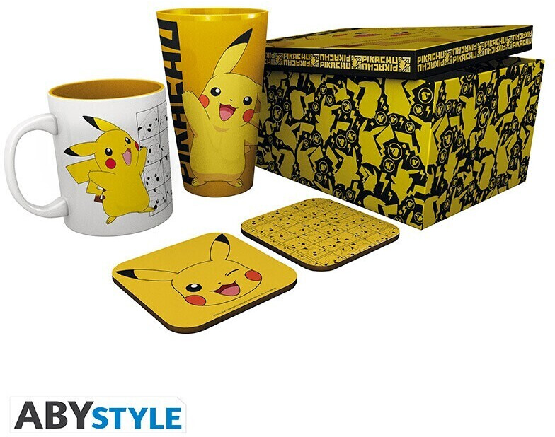 ABYSTYLE: POKEMON - Grand Gobelet Premium + Mug HC + Carnet Pikachu -  Vendiloshop