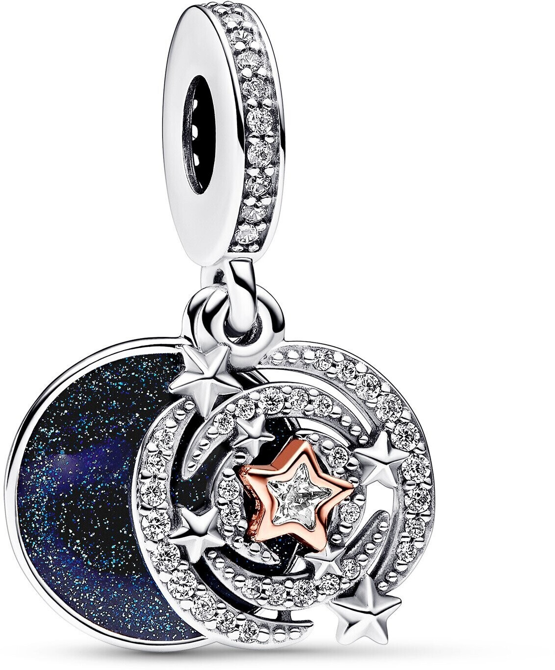 Pandora Two-tone Shooting Star Double Dangle Charm (782975C01)