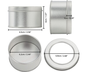 Cabilock 2 Stück Blechdosen Aufbewahrung - Weißblech Box Mit Deckel 23,5x11x6,5cm