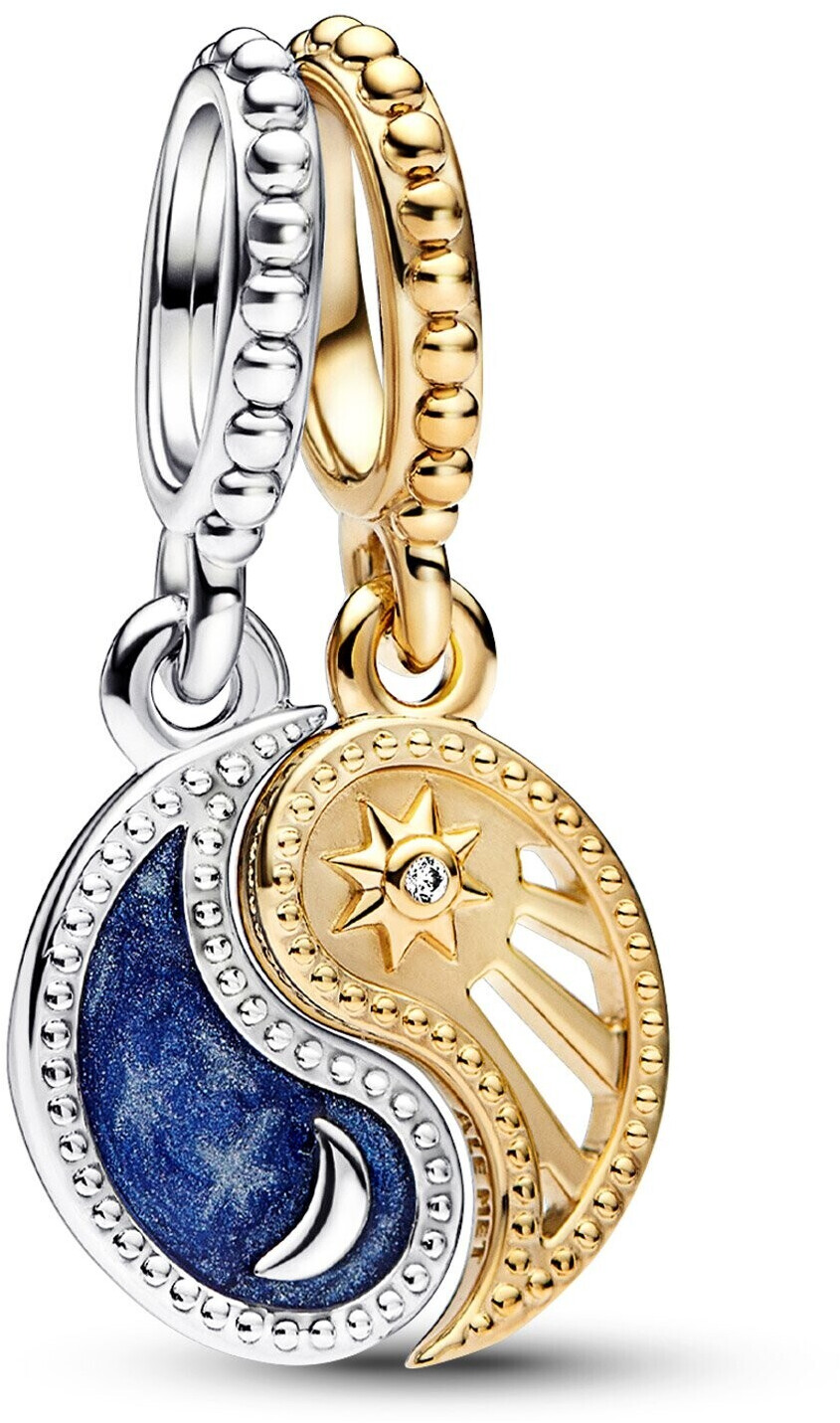Pandora Two-tone Splittable Sun & Moon Dangle Charm (762678C01)
