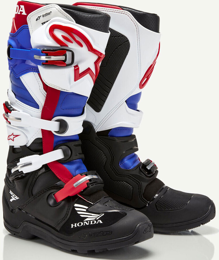 Photos - Motorcycle Boots Alpinestars Honda Tech 7 Enduro Drystar Boots S23 black/white/ 