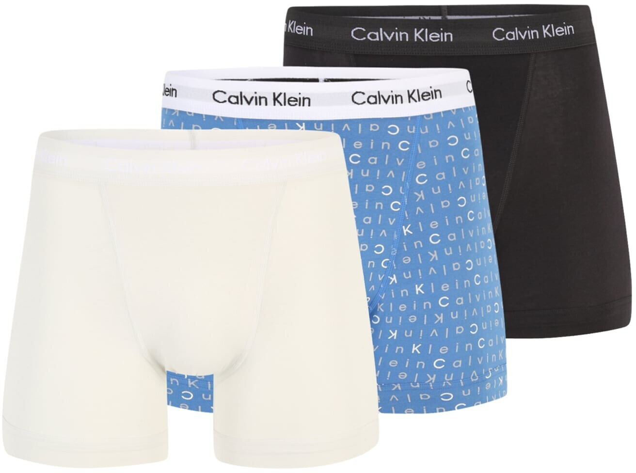 Buy Calvin Klein 3-Pack Shorts - Cotton Stretch (U2662G) ptm gry/vprs gry  /spcblu sbd ttl from £19.00 (Today) – Best Deals on