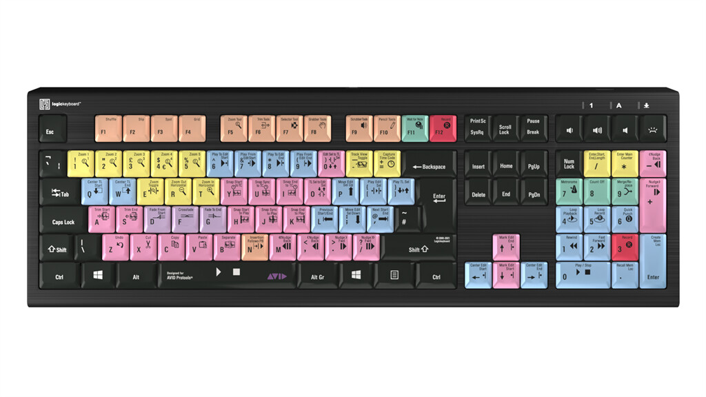 LogicKeyboard Pro Tools - PC ASTRA2 Backlit Keyboard - UK English