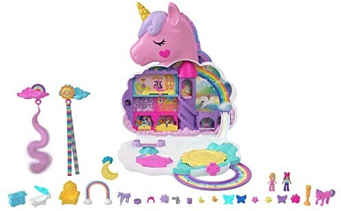Polly Pocket Rainbow Unicorn Salon Playset (HKV51)