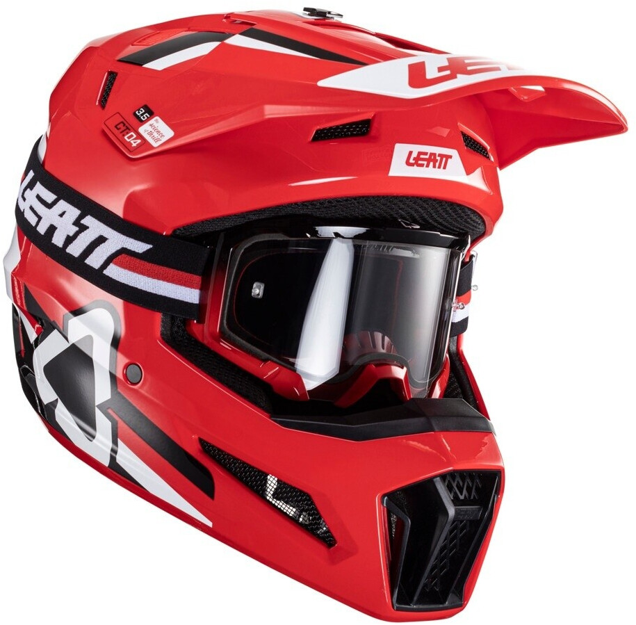 Leatt 3.5 Moto Helmet Kit with 4.5 Goggle V24 Red