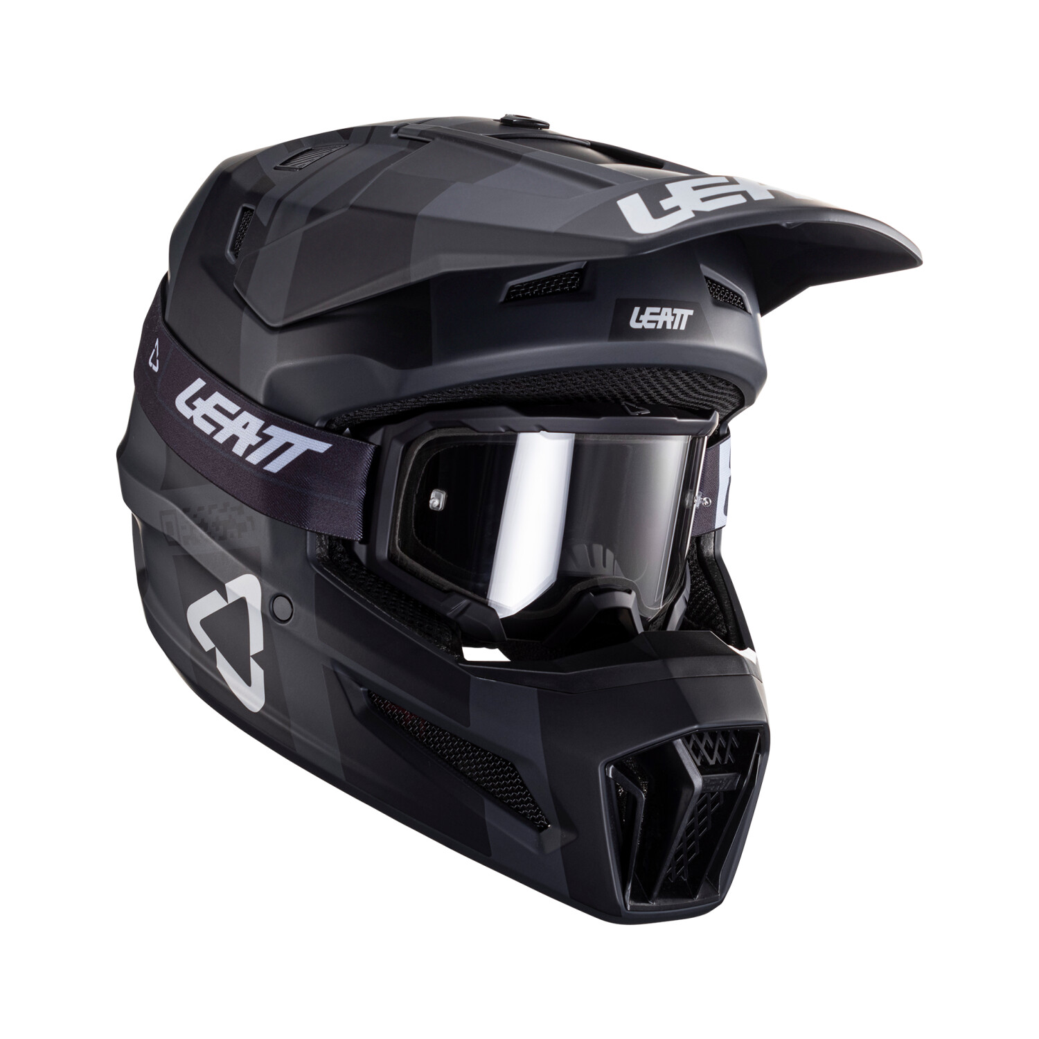 Leatt 3.5 Moto Helmet Kit with 4.5 Goggle V24 Black
