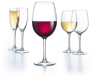 Luminarc Ruta 36 - Set 12 Bicchieri In Vetro Trasparente Da 360 Ml - Perfetti Per Acqua, Vino O Tavola Quotidiana, Lavabili In Lavastoviglie