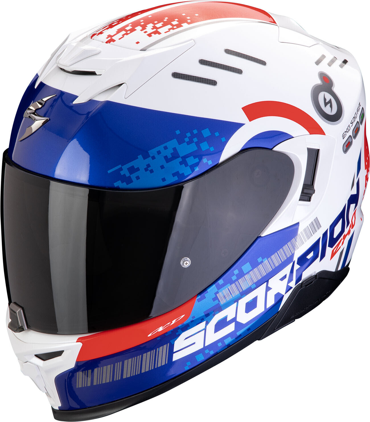 Scorpion Exo-520 Evo Air Titan blanc/bleu/rouge