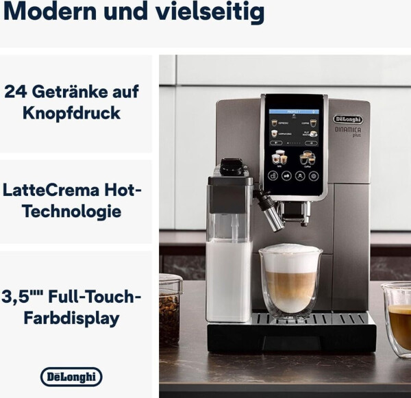 De'Longhi Dinamica Plus ECAM380.95 TB Titan Schwarz, Bild 2