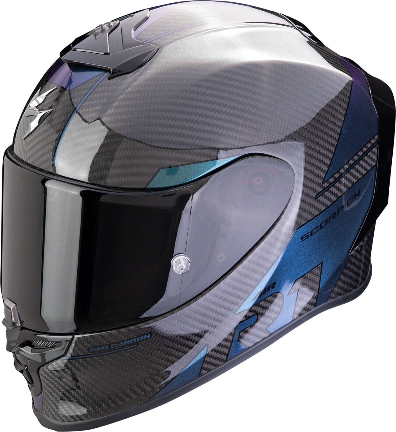 Scorpion Exo-R1 Evo Carbon Air noir/bleu