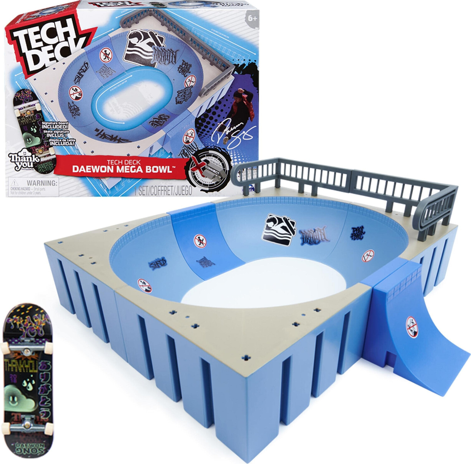 Tech Deck Daewon Mega Bowl with original Fingerboard