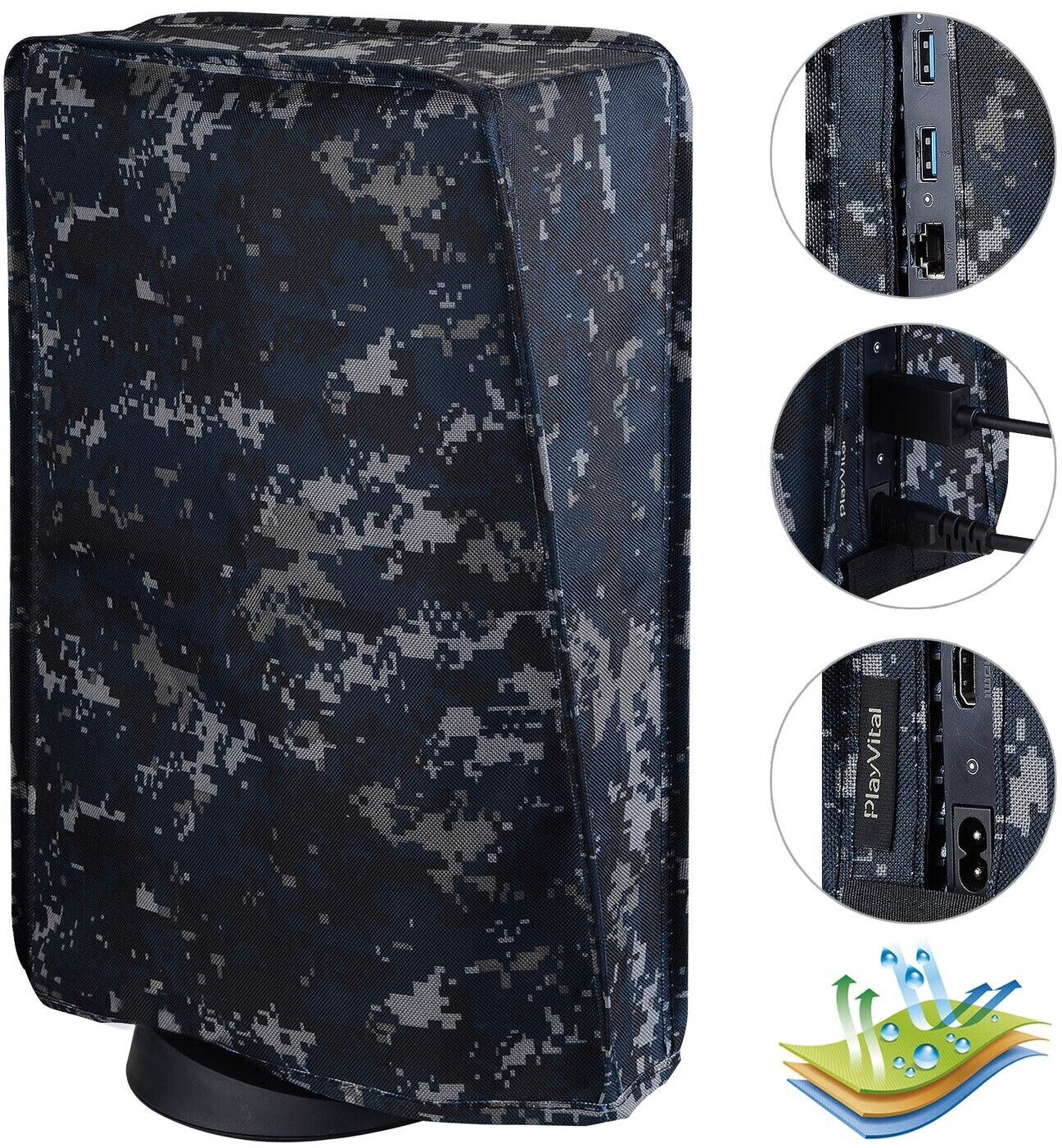 PlayVital PS5 Nylon Anti Scratch Waterproof Dust Cover
