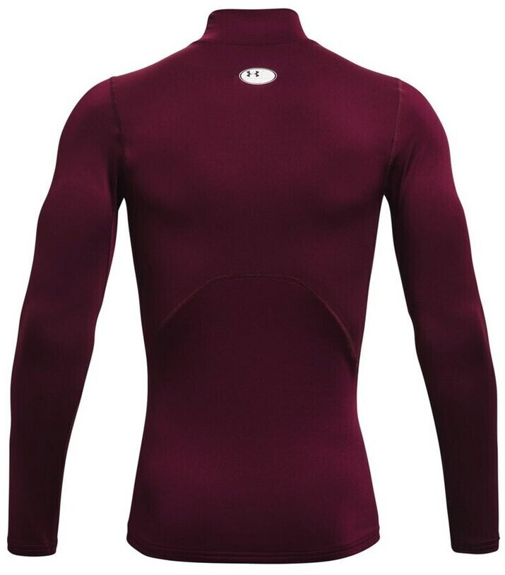 Under Armour Men s ColdGear Compression Mock Neck maroon white ab 73 00 Preisvergleich bei idealo