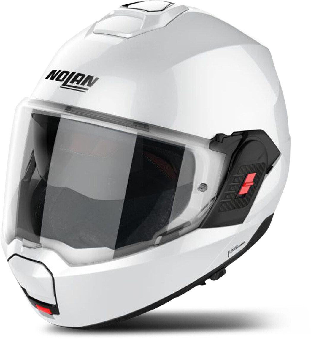 Nolan N120-1 Classic N-Com blanc métalisé