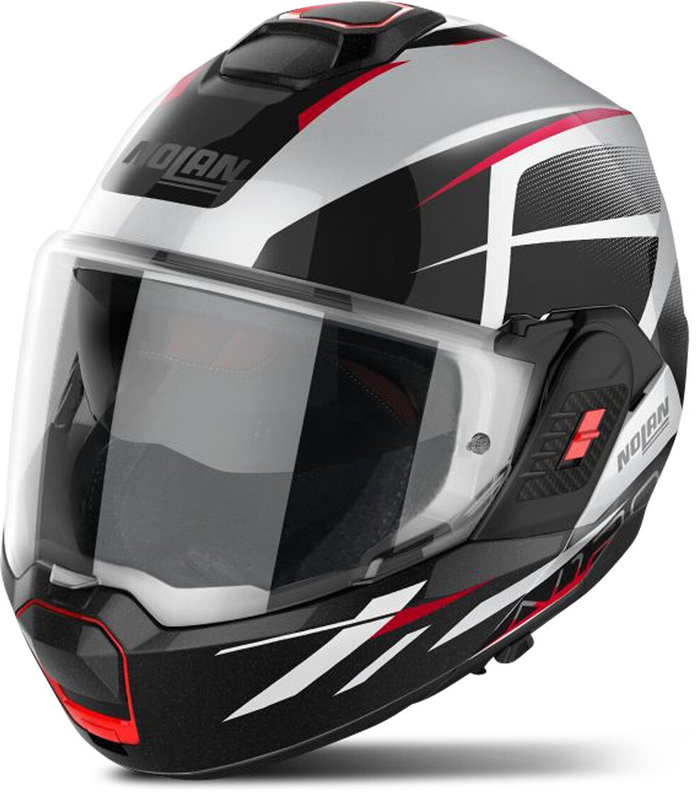 Nolan N120-1 Nightlife argent/noir/rouge