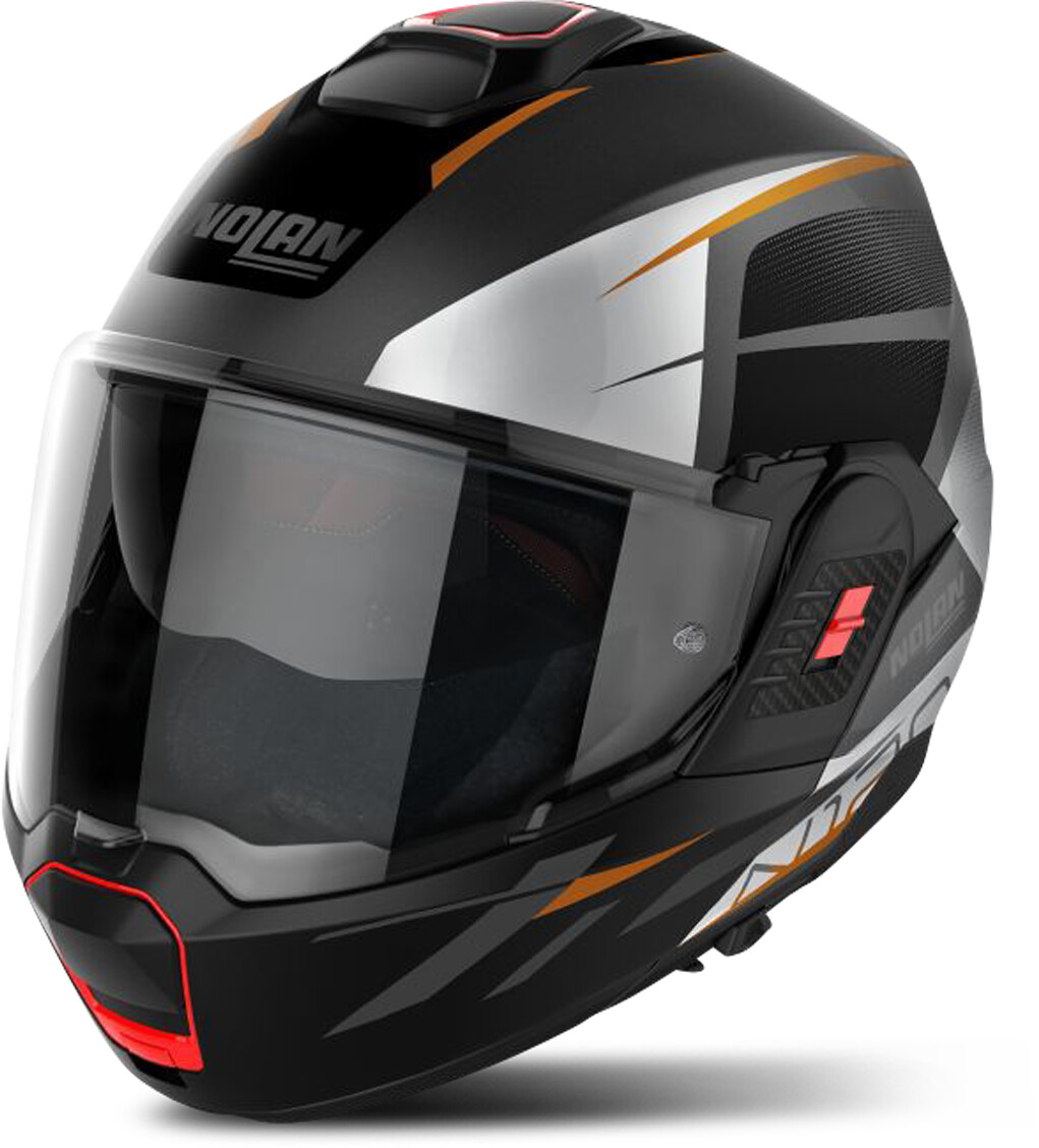 Nolan N120-1 Nightlife mat noir/argent/orange