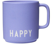 Design Letters AJ Favourite mug with handle HAPPY pale iris