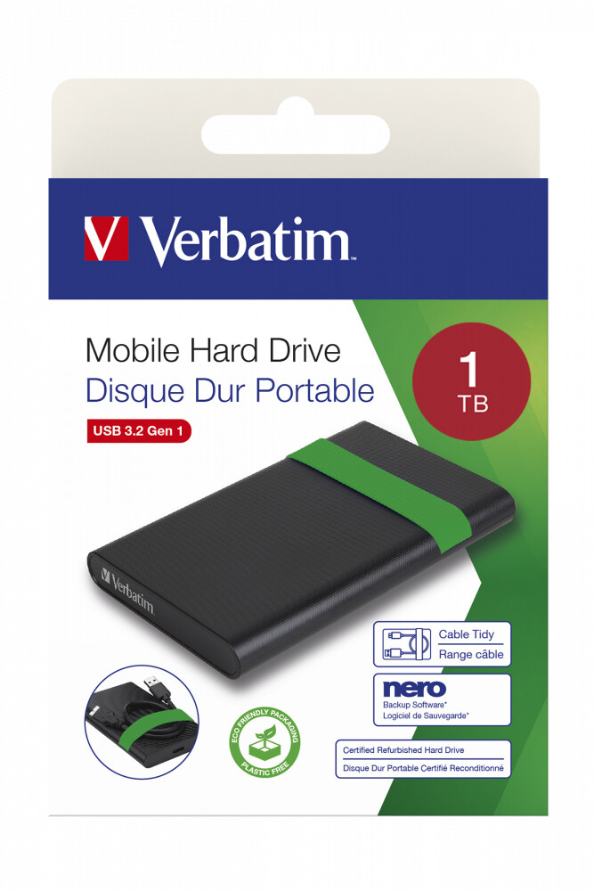 VERBATIM Disque dur externe portable 1TO USB 3.0 - Noir pas cher 
