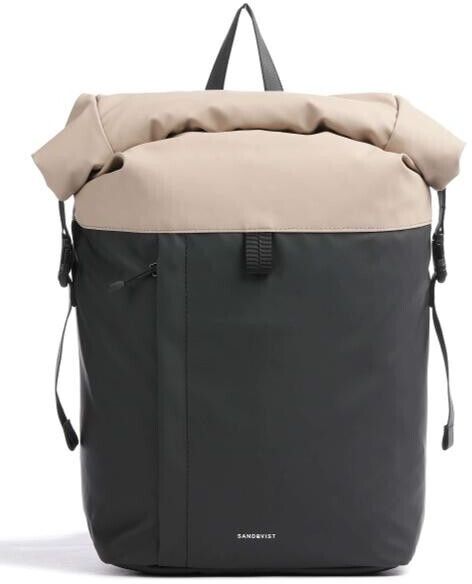 Sandqvist Konrad Rolltop Backpack black/beige
