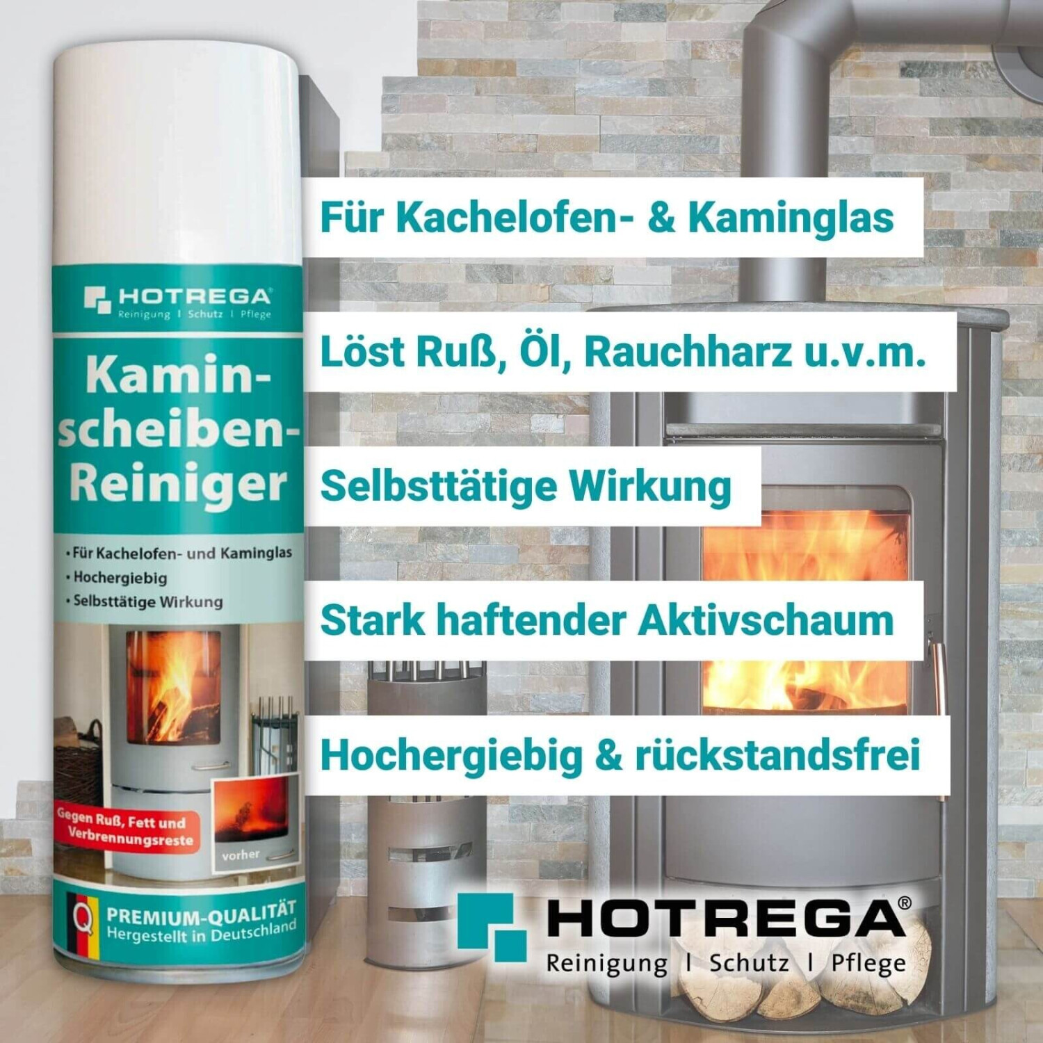Hotrega Kaminscheibenreiniger + Kohlenschaufel 3 x 300ml ab 29,99