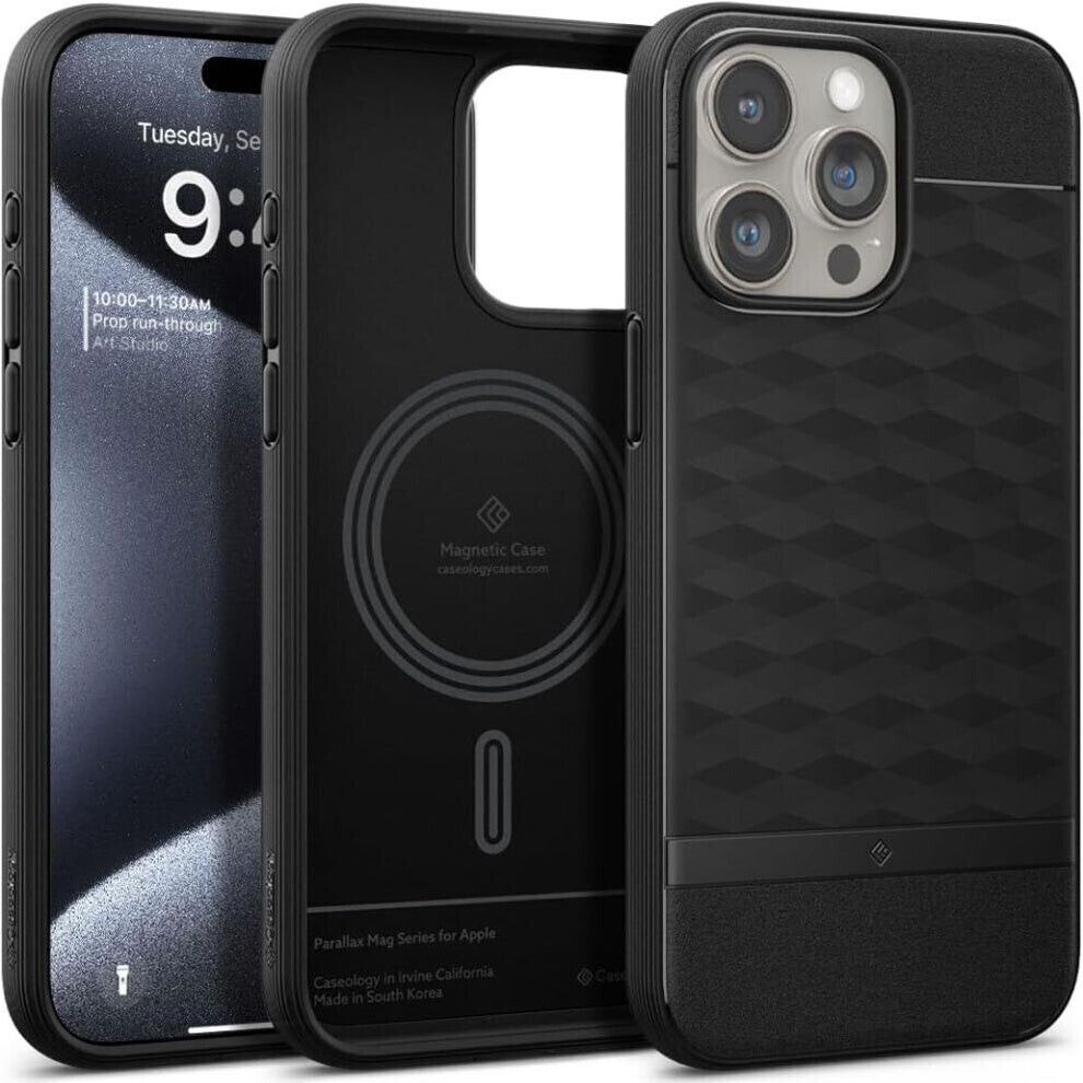Spigen Case Caseology Parallax Mag with MagSafe for iPhone 15 Pro Black