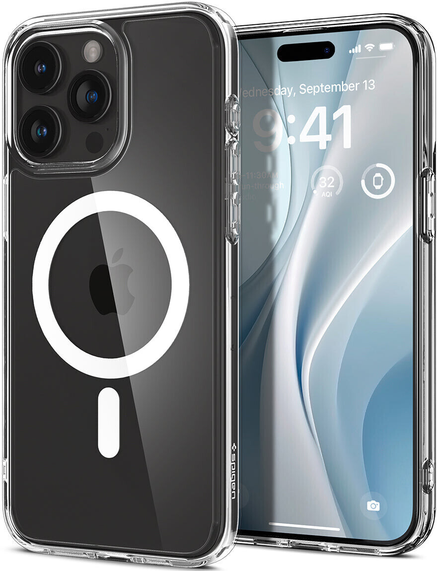 Spigen Case Ultra Hybrid Mag with MagSafe for Apple iPhone 15 Pro Max Transparent-White