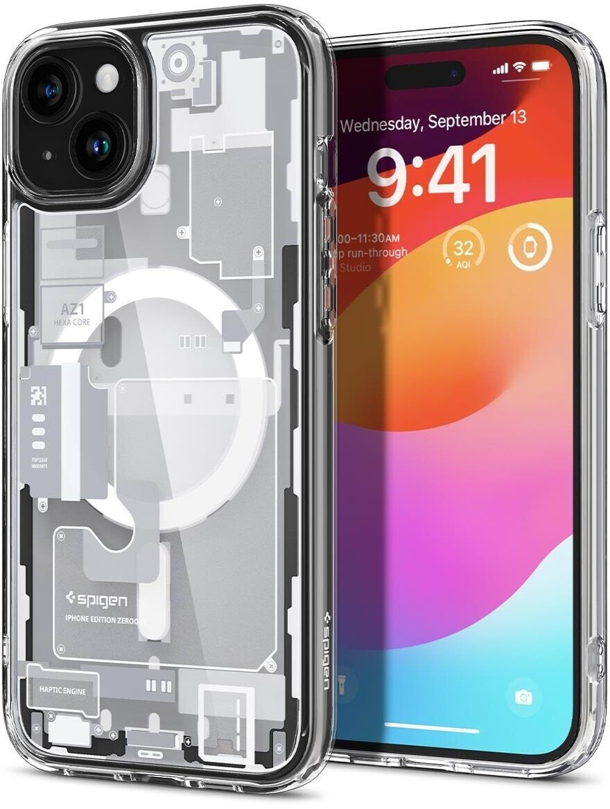 Spigen Case Ultra Hybrid Mag with MagSafe for Apple iPhone 15 White-Grey (Zero One)