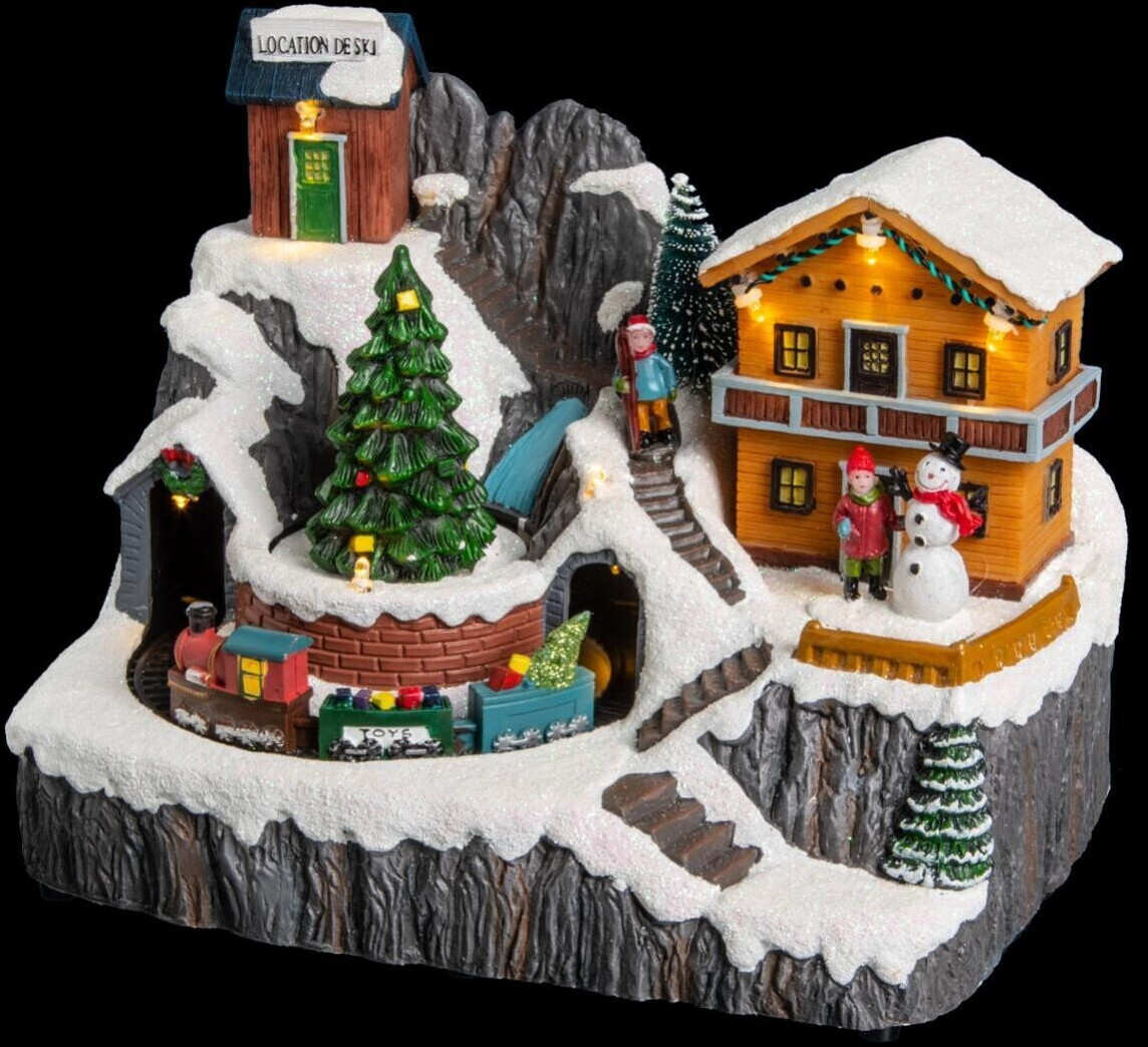 Feeric Lights & Christmas Chalet de montagne lumineux animé et musical