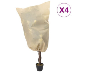 vidaXL Wintervlies mit Kordelzug 4 Stk. 70 g/m² 0,8x1,2 m (364875)