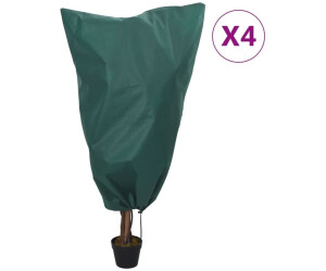 vidaXL Wintervlies mit Kordelzug 4 Stk. 70 g/m² 0,8x1,2 m (364885)