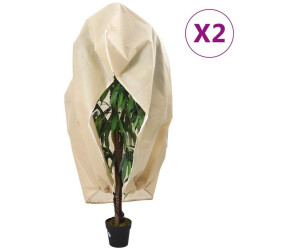 vidaXL Wintervlies mit Reißverschluss 2 Stk. 70 g/m² 1,55x1,55 m (364877)
