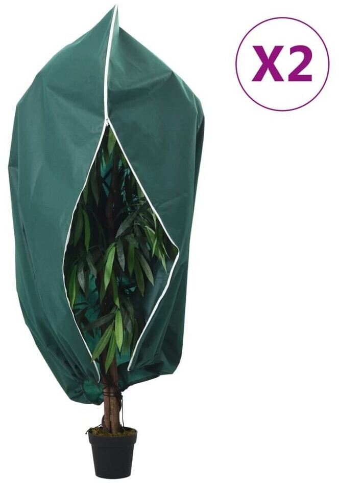 vidaXL vidaXL Wintervlies mit Reißverschluss 2 Stk. 70 g/m² 1x1,55 m (364886) - Product image 1 of 10